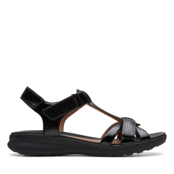 Clarks Womens Un Adorn Vibe Sandals Black | USA-5813067